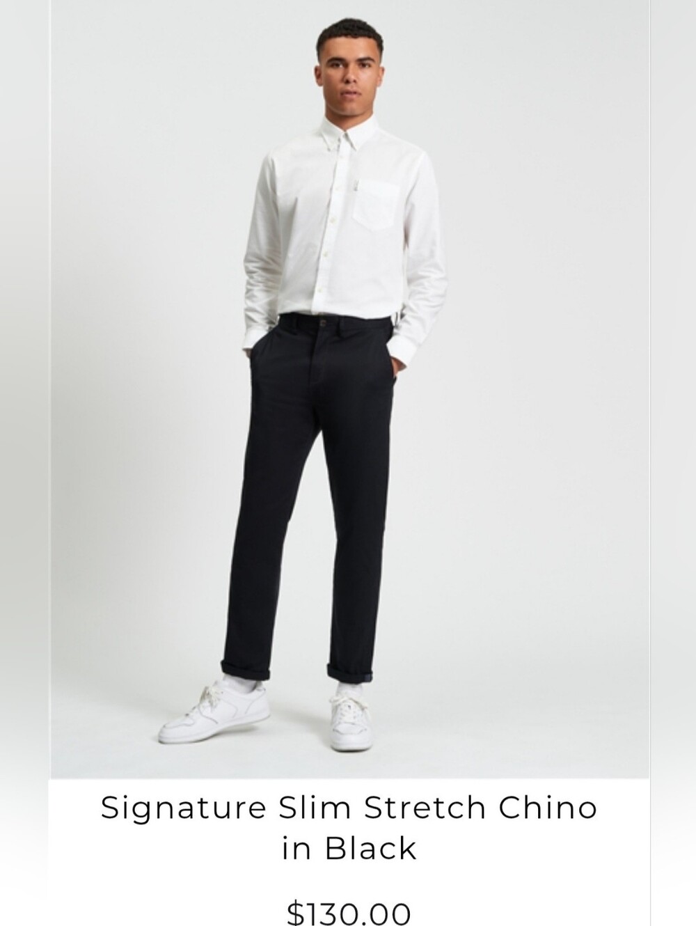 Ben Sherman Slim Straight Stretch Chino Sz 36 X 30. Business Casual Black Office